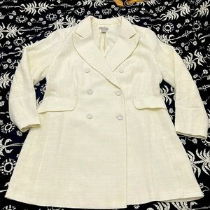 Cream colored boucle double breasted dress in excellent condition - worn once.